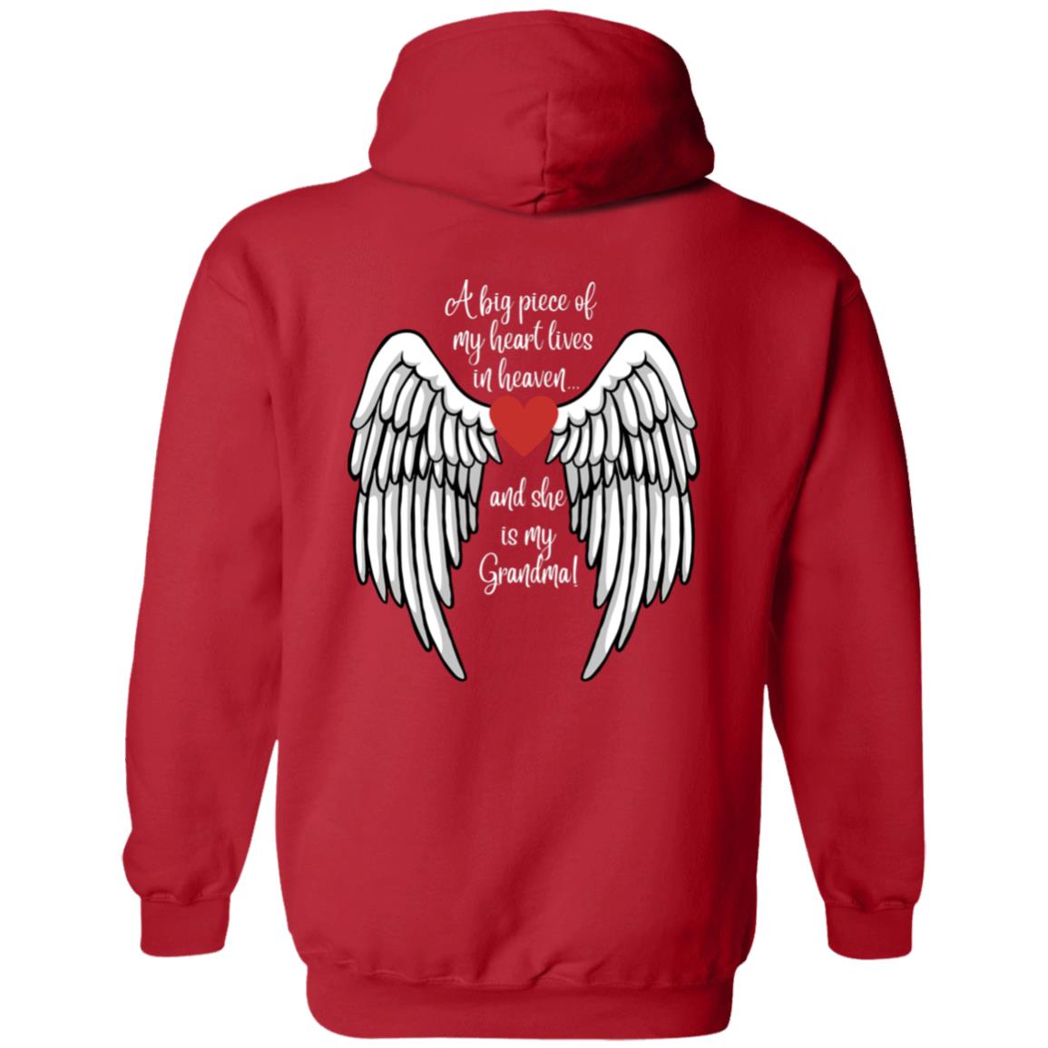 A piece of my heart is in Heaven / Grandma -Z66x Pullover Hoodie 8 oz (Closeout)