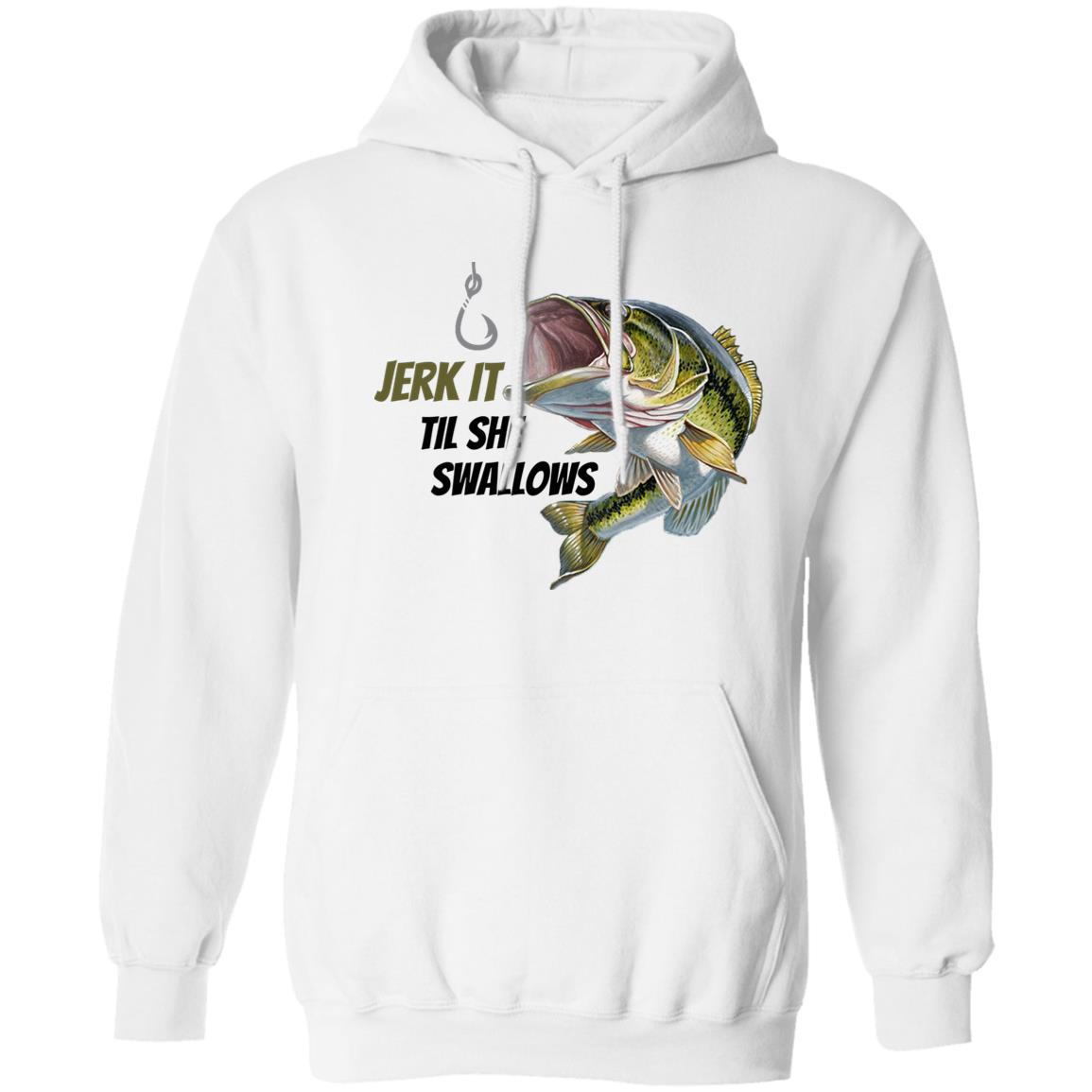 Jerk it - Green Bass Fish- Z66x Pullover Hoodie