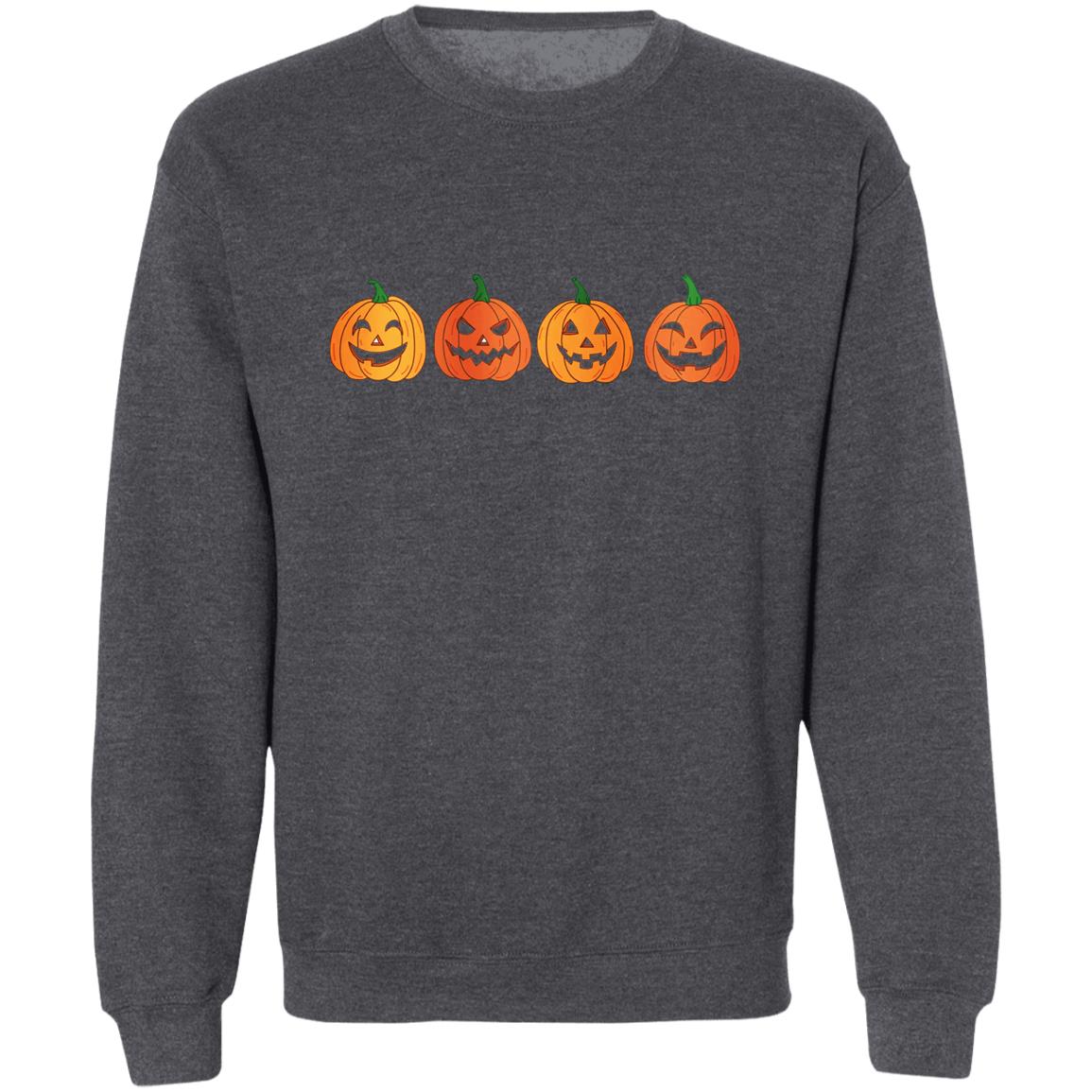 Four Pumpkin - Halloween - Z65x Pullover Crewneck Sweatshirt 8 oz (Closeout)