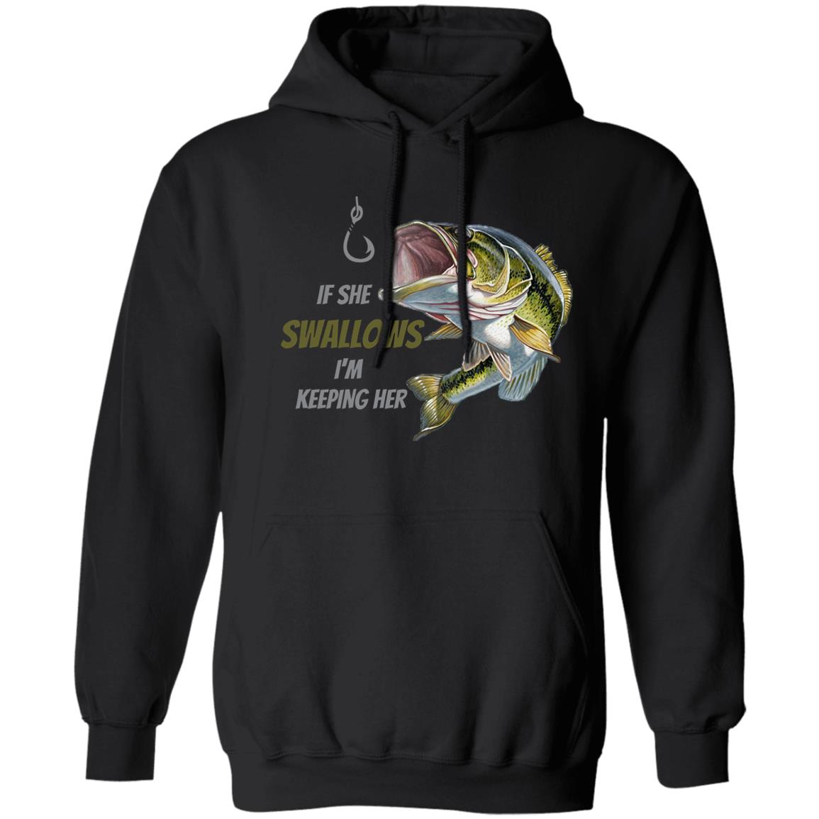I'm Keeping Her - (Green Fish) - Z66x Pullover Hoodie 8 oz (Closeout)