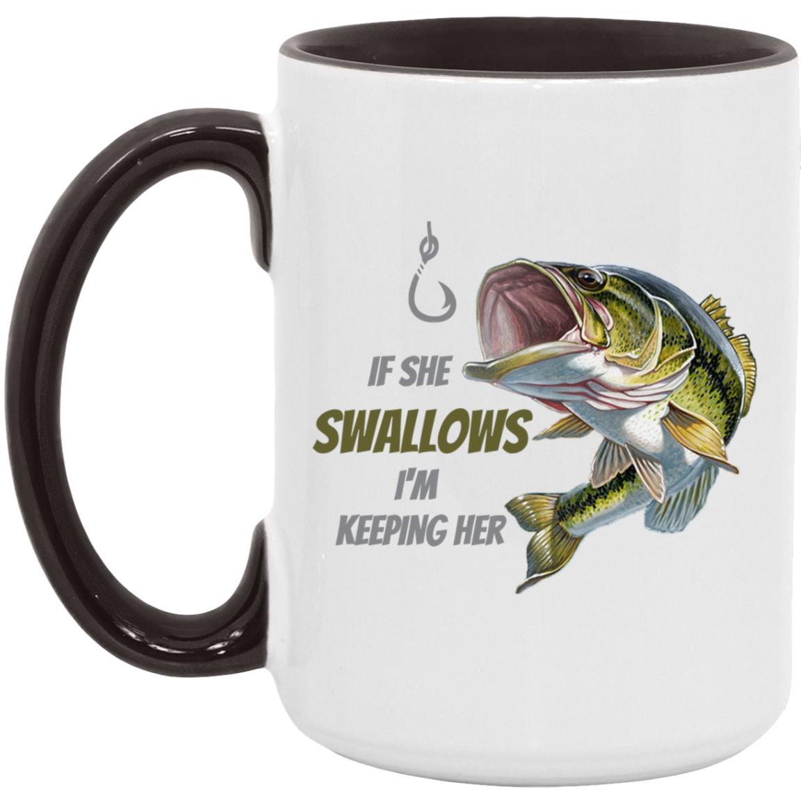 I'm Keeping Her - (Green Fish) - AM15OZ 15oz. Accent Mug