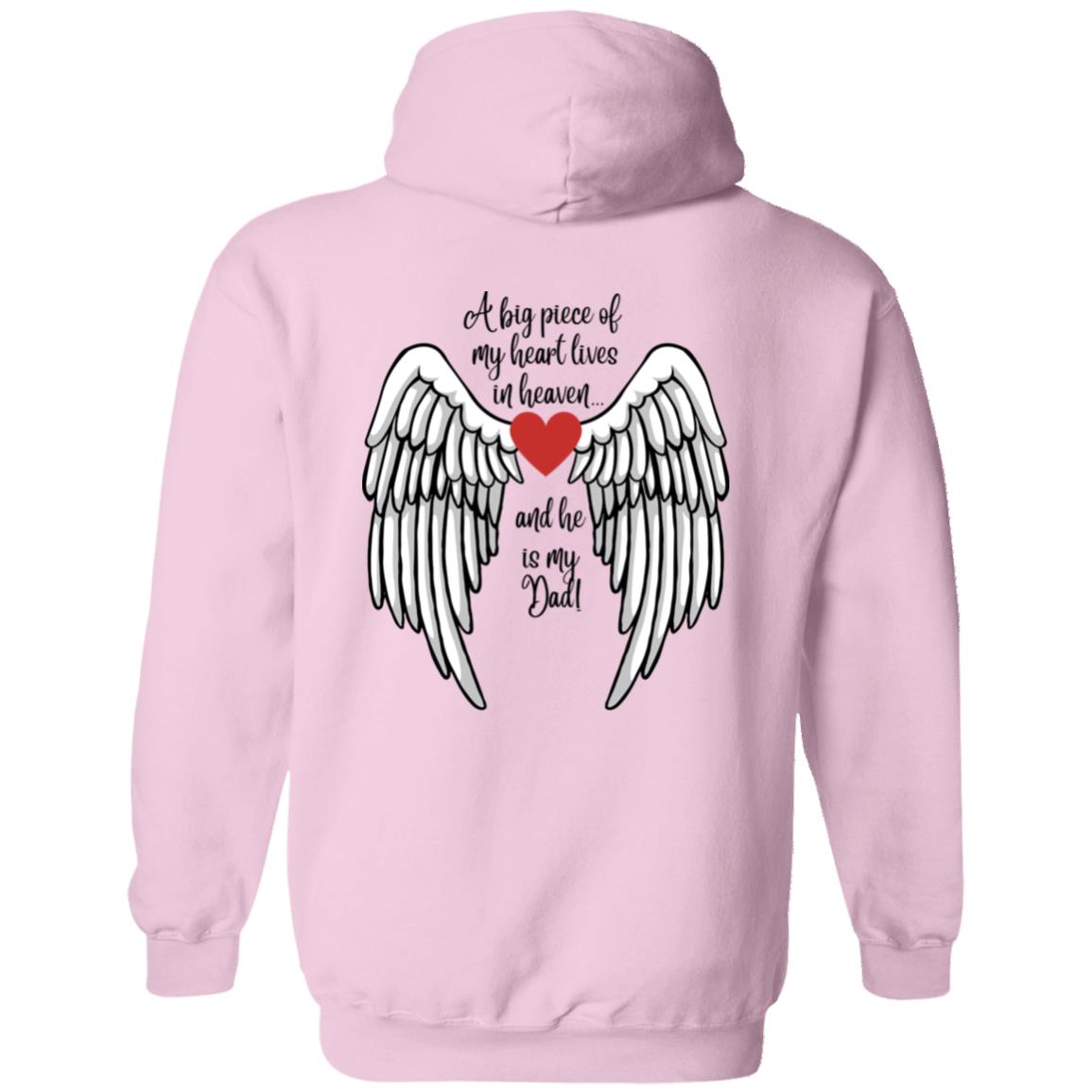A piece of my heart is in Heaven / Dad -Z66x Pullover Hoodie 8 oz (Closeout)