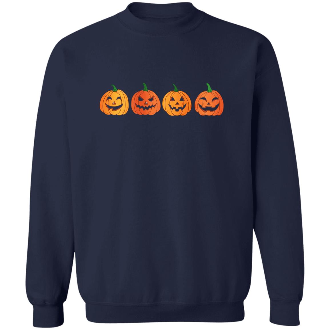 Four Pumpkin - Halloween - Z65x Pullover Crewneck Sweatshirt 8 oz (Closeout)