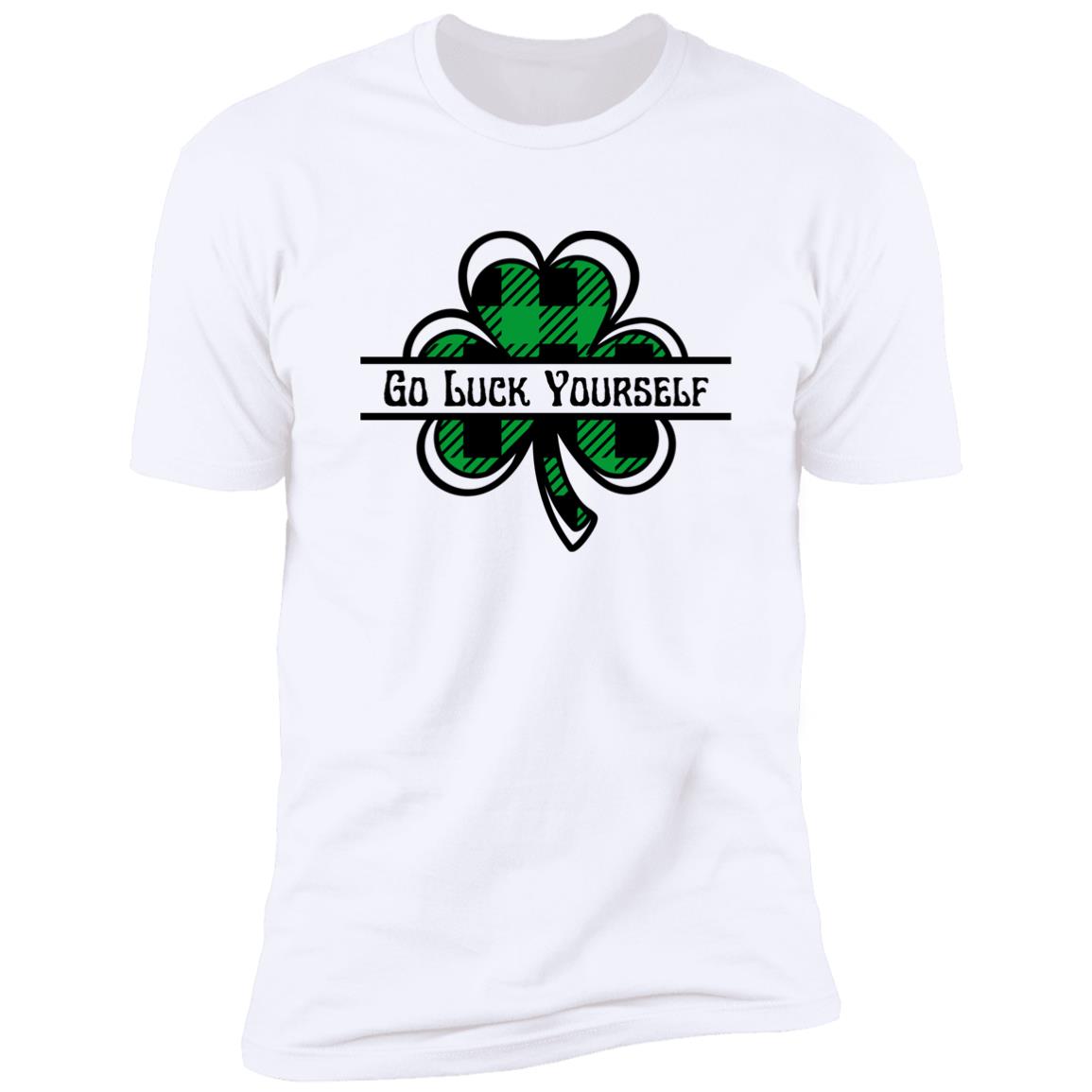 Go Luck Yourself Plaid (St Patrick's Day) - Premium Short Sleeve Tee (Closeout)