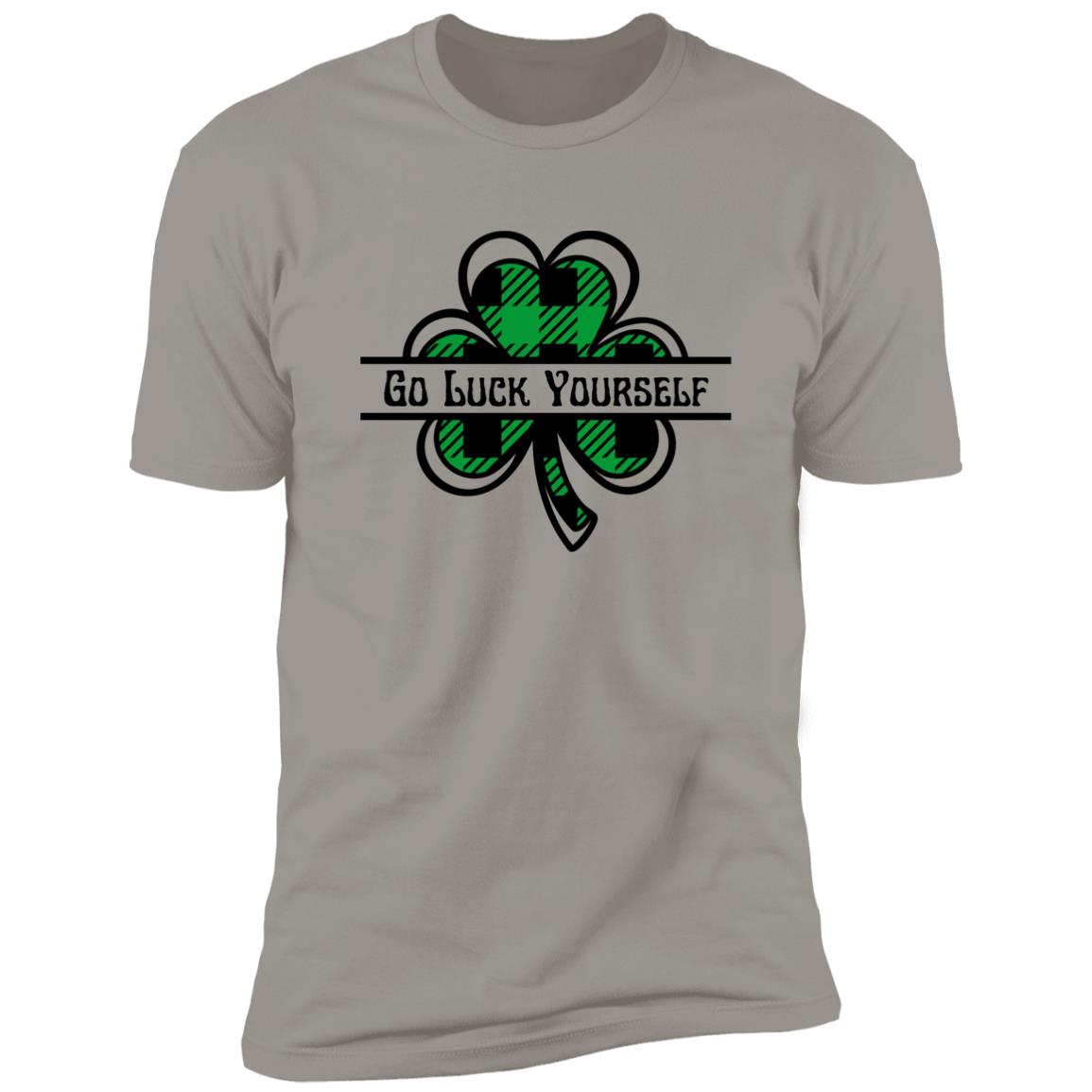 Go Luck Yourself Plaid (St Patrick's Day) - Premium Short Sleeve Tee (Closeout)