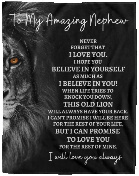 To My Amazing Nephew (Lion) Blanket