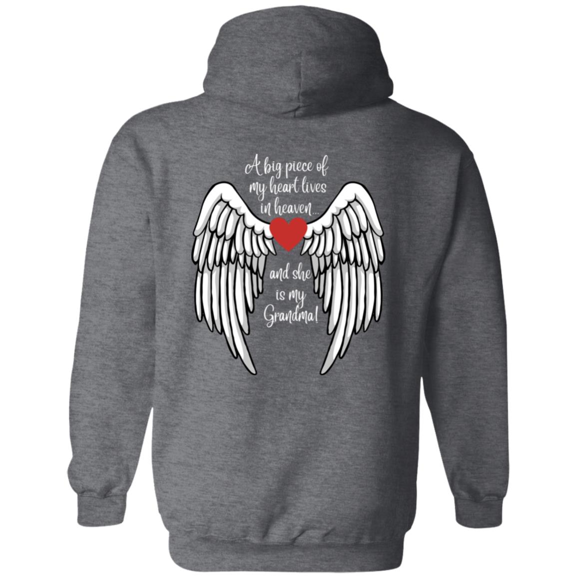 A piece of my heart is in Heaven / Grandma -Z66x Pullover Hoodie 8 oz (Closeout)