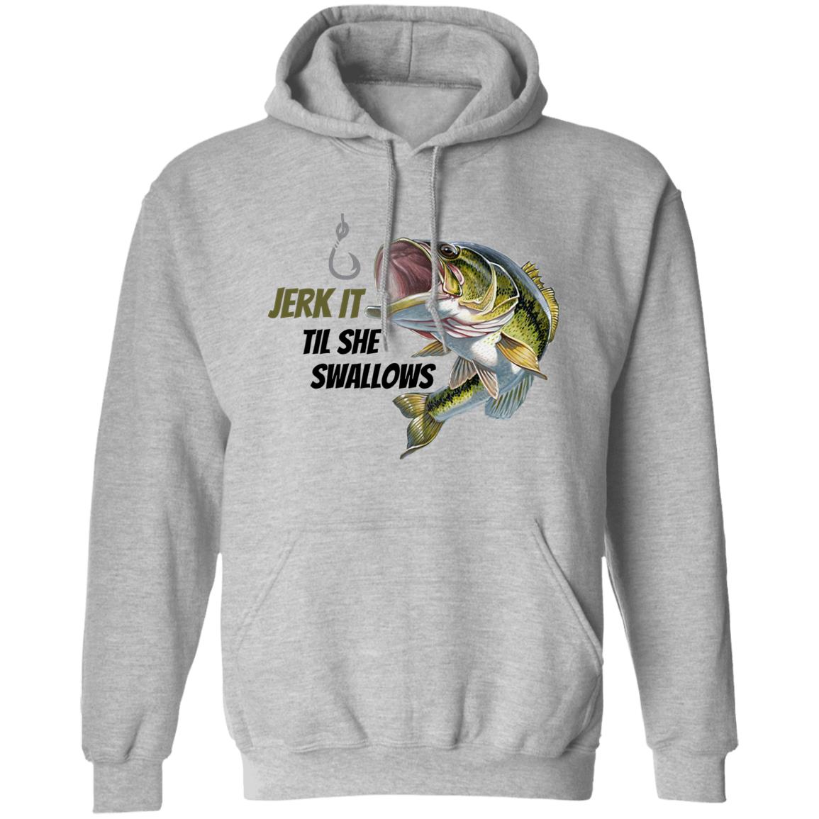 Jerk it - Green Bass Fish- Z66x Pullover Hoodie