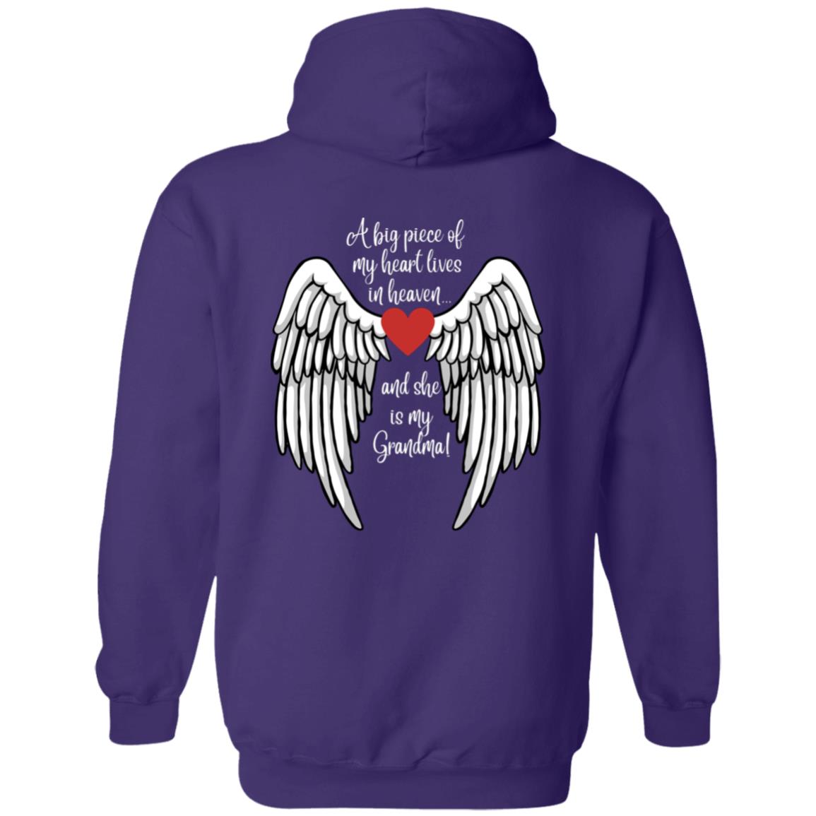 A piece of my heart is in Heaven / Grandma -Z66x Pullover Hoodie 8 oz (Closeout)