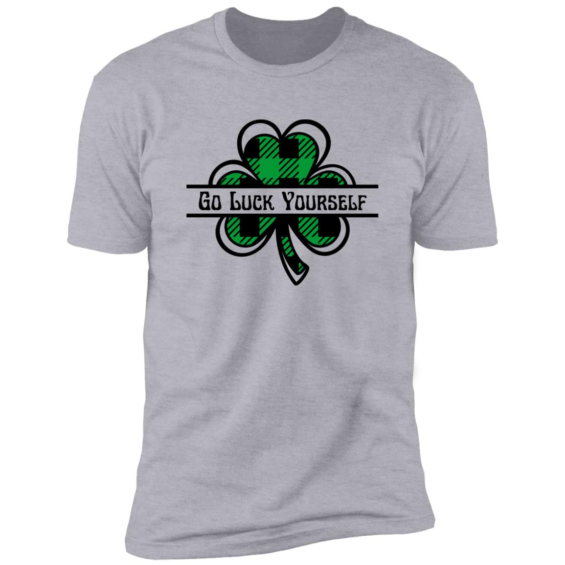 Go Luck Yourself Plaid (St Patrick's Day) - Premium Short Sleeve Tee (Closeout)