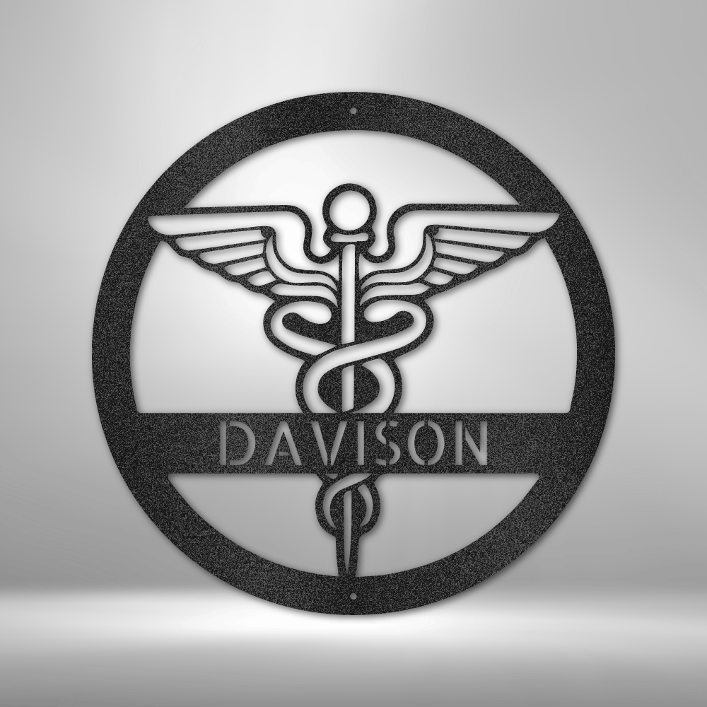 Medical / Doctor / Nurse / EMS Monogram - Steel Sign