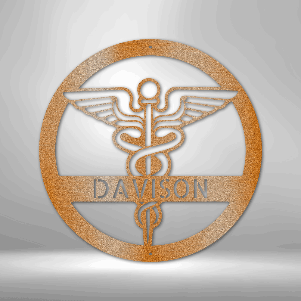 Medical / Doctor / Nurse / EMS Monogram - Steel Sign