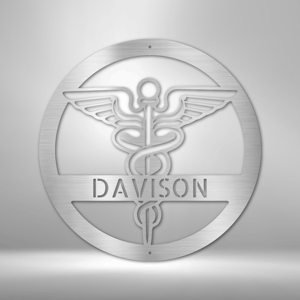 Medical / Doctor / Nurse / EMS Monogram - Steel Sign