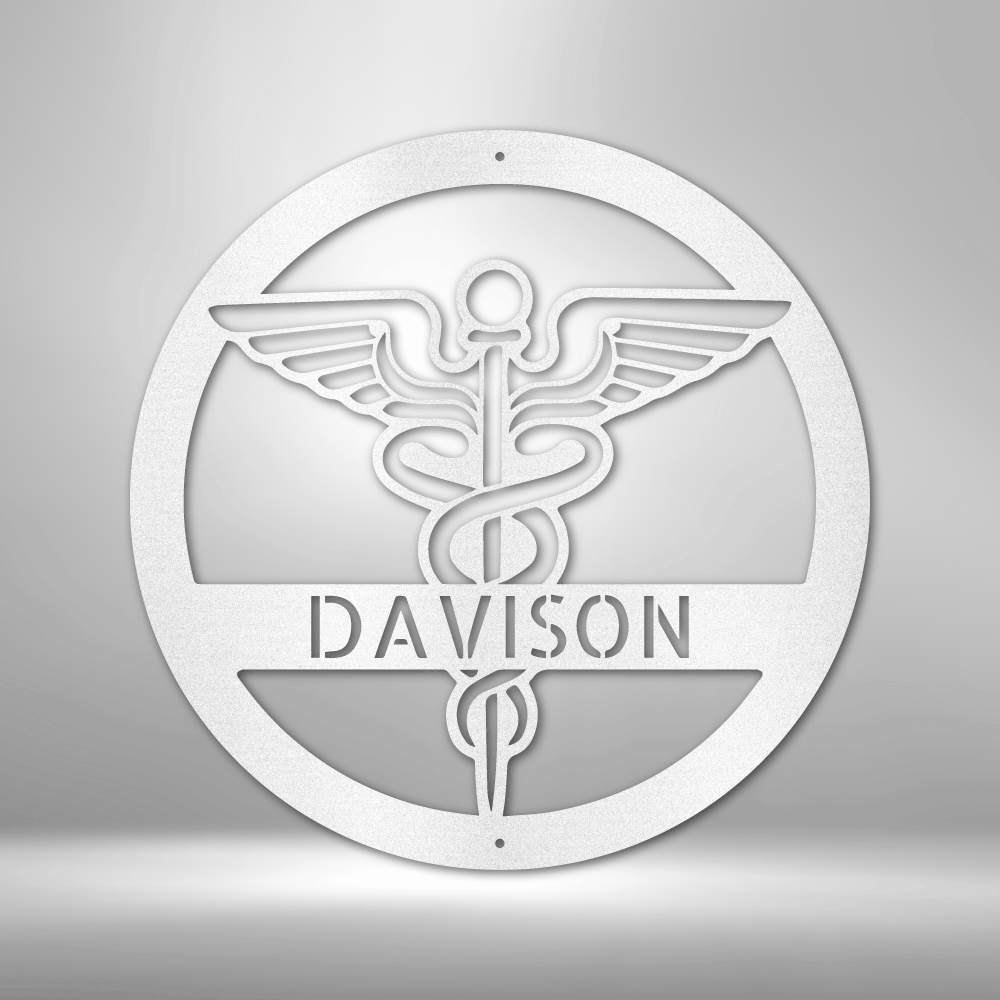 Medical / Doctor / Nurse / EMS Monogram - Steel Sign