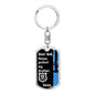 Protect My Brother (Thin Blue Line / Police) - Dog Tag Swivel Keychain