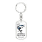 To My Man / Husband / Soulmate / Boyfriend / Fiancé (Great Catch / Fish / Valentine) - Dog Tag Swivel Keychain