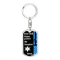 Protect My Daughter (Thin Blue Line / Sherriff) - Dog Tag Swivel Keychain