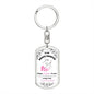 To My Daughter - "I am the Storm" (Pink Butterflies) - Dog Tag Swivel Keychain