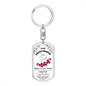 Daughter "I am the Storm" - (Red Floral) - Dog Tag Swivel Keychain