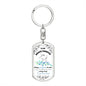 To My Daughter - "I am the Storm" (Blue/Mint Butterflies) - Dog Tag Swivel Keychain