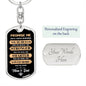 Promise Me For Daughter or Son from Mom & Dad - Dog Tag Swivel Keychain