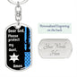 Protect My Aunt (Thin Blue Line / Sherriff) - Dog Tag Swivel Keychain