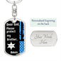 Protect My Brother (Thin Blue Line / Sherriff) - Dog Tag Swivel Keychain