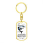 To My Man / Husband / Soulmate / Boyfriend / Fiancé (Great Catch / Fish / Valentine) - Dog Tag Swivel Keychain