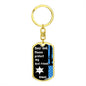 Protect My Best Friend (Male or Female) (Thin Blue Line / Sherriff) - Dog Tag Swivel Keychain