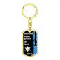Protect My Aunt (Thin Blue Line / Sherriff) - Dog Tag Swivel Keychain