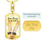 Some Bunny Loves You (Easter) - Dog Tag Swivel Keychain