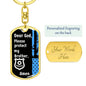 Protect My Brother (Thin Blue Line / Police) - Dog Tag Swivel Keychain