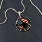 To Daughter from Veteran Dad (American Flag) - Circle Pendant