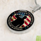 To Daughter from Veteran Dad (American Flag) - Circle Pendant
