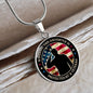 To Daughter from Veteran Dad (American Flag) - Circle Pendant