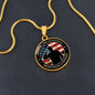 To Daughter from Veteran Dad (American Flag) - Circle Pendant