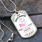To My Daughter - "I am the Storm" (Pink Butterflies) - Dog Tag