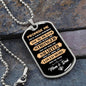 Promise Me Dog Tag - For Daughter or Son - from Mom and Dad