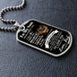 To My Son From Dad (Real Lion) - Dog Tag