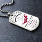 Daughter "I am the Storm" - (Red Floral) - Dog Tag