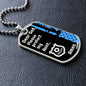 Protect My Aunt (Thin Blue Line / Police) - Dog Tag