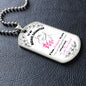 To My Daughter - "I am the Storm" (Pink Butterflies) - Dog Tag