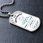To My Daughter - "I am the Storm" (Blue/Mint Butterflies) - Dog Tag