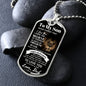 To My Son From Dad (Real Lion) - Dog Tag