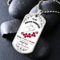 Daughter "I am the Storm" - (Red Floral) - Dog Tag