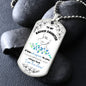 To My Daughter - "I am the Storm" (Blue/Mint Butterflies) - Dog Tag