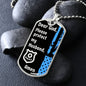Protect My Husband (Thin Blue Line / Police) - Dog Tag