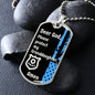 Protect My Granddaughter (Thin Blue Line / Police) - Dog Tag