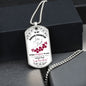 Daughter "I am the Storm" - (Red Floral) - Dog Tag