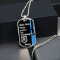 Protect My Granddaughter (Thin Blue Line / Police) - Dog Tag
